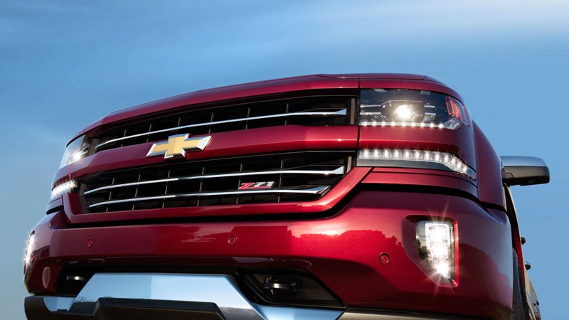 Red 2018 Chevy Silverado grill