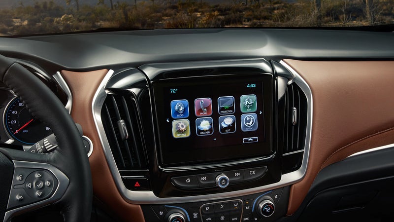 2018 Chevy Traverse interior entertainment display