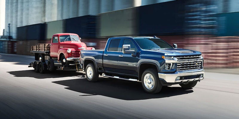 2021 Chevy Silverado 2500 hauling trailer with wagon