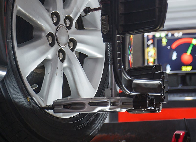 Tire Alignment from a machine at Murdock Manhattan Chevrolet dealership