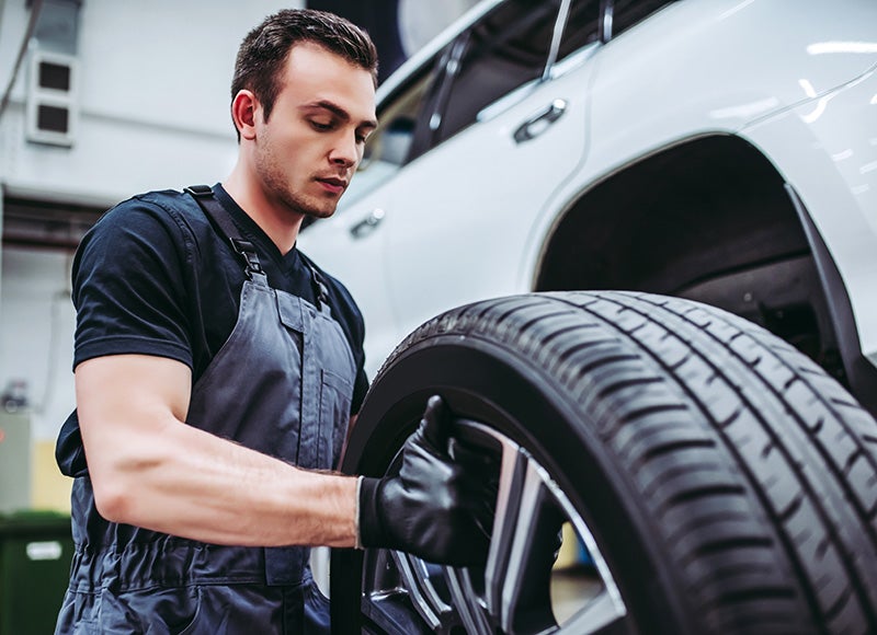 Tire Change from a mechanic at Murdock Manhattan Chevrolet dealership